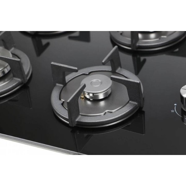 Фото - Варильна поверхня газова Kumtel KO-40TAHDF С BLACK GLASS